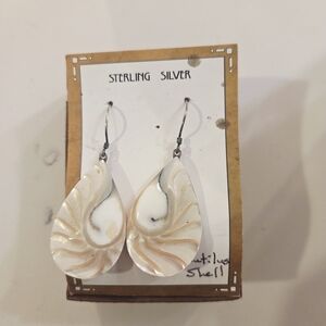 Sterling Silver Earrings With Nautilus Shell Design Dangle Earrings John Shipp